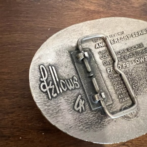 National Finals Rodeo NFR 1984 Hesston Commemorative Belt Buckle Second Edition - Picture 4 of 5